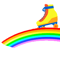 Colors Rollerskate Sticker