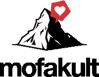 mofakult heart mountain herz berg Sticker