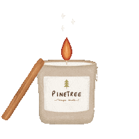 Forest Candle Sticker by Carol Fernandes