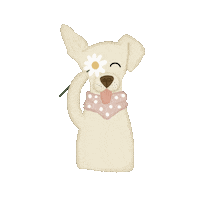 Dog Flower Sticker by Carol Fernandes