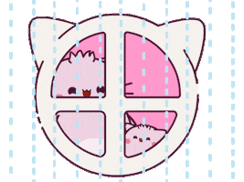 Rainy Day Love Sticker by Pembe