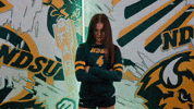 Volleyball Bison GIF by NDSU Athletics