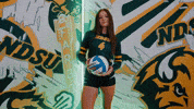 Volleyball Bison GIF by NDSU Athletics