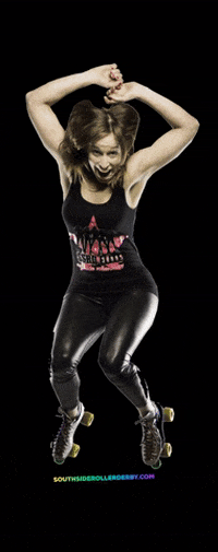 SouthSideRollerDerby roller skate roller skating tater roller girl GIF