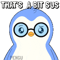 Suspicious Penguin Sticker by Pudgy Penguins