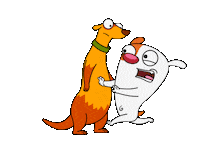 Dog Running Sticker by Boris e Rufus