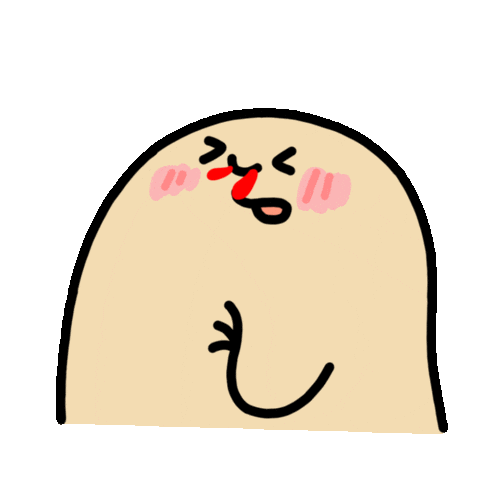 Excited Potato Sticker by xiuxiubear