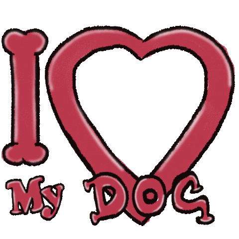 Dog Love Sticker by Ewiartt