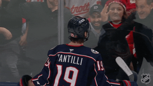 Happy Columbus Blue Jackets GIF by NHL