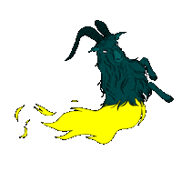 LeQuartierAnime fire goat 2danimation hellfest Sticker