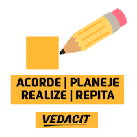 Vedacit check construcao trabalho amarelo Sticker