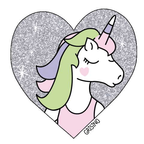 Heart Glitter Sticker by Grisino