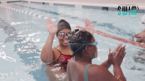 Fun Swimming GIF by Black People Will Swim