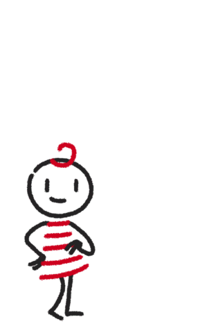 Stick Figure Success Sticker