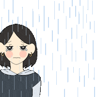 rupalico anime sad crying rain Sticker