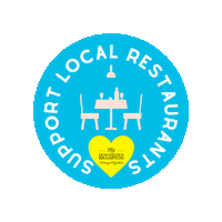 downtownbramptonbia restaurant supportlocal supportlocalrestaurants downtownbrampton Sticker