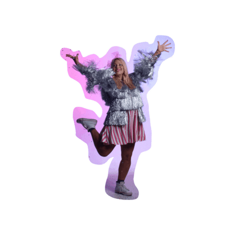 ELSKAMUSIC party celebration excited pink Sticker