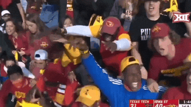 giphygifmaker giphygifmakermobile celebrate iowa state football fans GIF