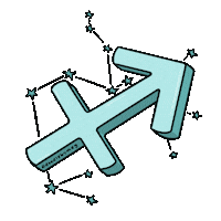 Zodiac Sign Stars Sticker by Doodle by Meg