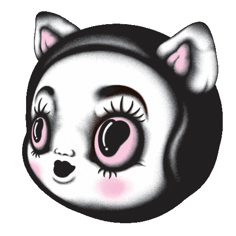 Look Up And Down Cat Woman Sticker by Ahoy