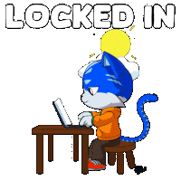 Serious Locked In Sticker by Toshithecat