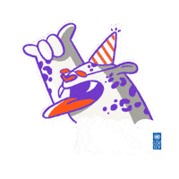 Snow Celebrating Sticker