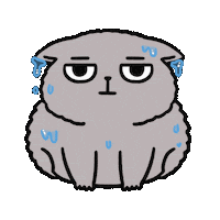 Serious Drip Sticker by Cat and Cat Comics