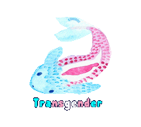 Kamiraii pink white pride fish Sticker