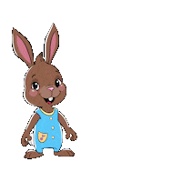 Hopping Easter Bunny Sticker by Canticos World