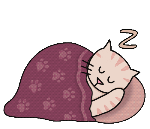 Tired Cat Sticker