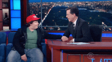 stop hitting yourself stephen colbert GIF by The Late Show With Stephen Colbert