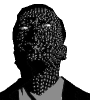 Black And White 3D Sticker by badblueprints