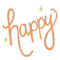 Happy Glitter Sticker