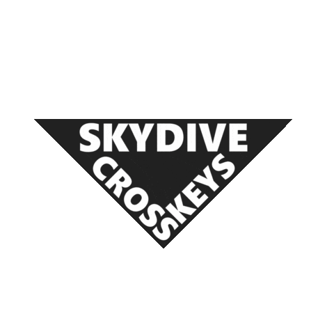 skydive_cross_keys skydiving skydive crosskeys cross keys Sticker