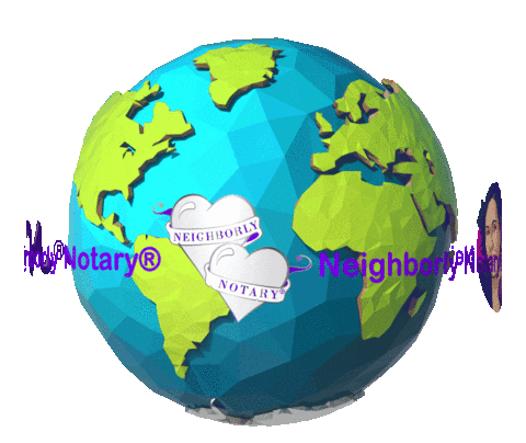 Around The World Spinning Sticker by NeighborlyNotary®