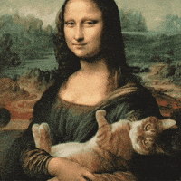 Mona Lisa Cat GIF