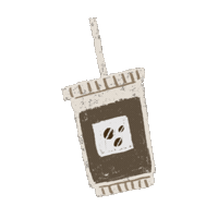 nobinobi_design coffee takeout カフェ コヒ Sticker
