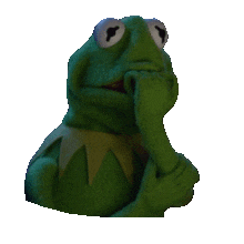 Sad Kermit The Frog Sticker by reactionstickers