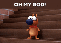 superprod cute dog shocked surprised GIF