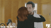 aya cash hug GIF by You're The Worst 