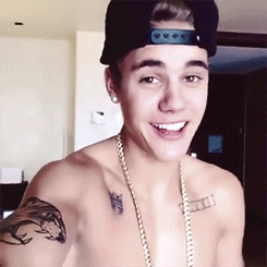 justin bieber smile GIF