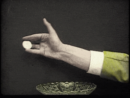 silent film magic trick GIF