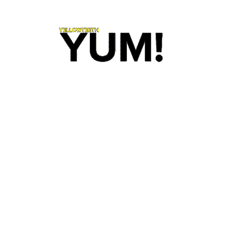 Yum Yum Sticker by Yellow teeth