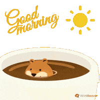 Good Morning Coffee Sticker by WorkBeaver