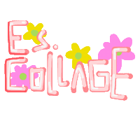 escollage logo flowers spring jumping Sticker