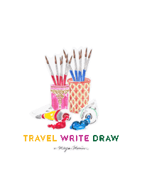 travelwritedraw artist painting twd brushes Sticker