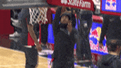 bradley beal pregame dunk GIF by NBA
