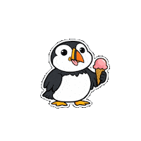 Hungry Mascot Sticker by Puffins