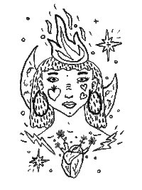 Kometjuice heart baby feelings flame Sticker