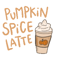 Pumpkin Spice Latte Coffee Sticker